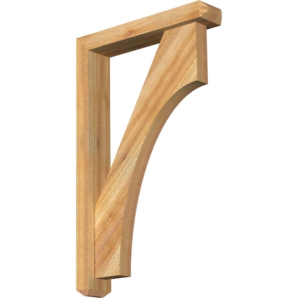 Ekena Millwork Westlake Craftsman Rough Sawn Bracket w/ Offset Brace, Western Red Cedar, 4"W x 20"D x 32"H BKT0402X20X32WTL04RWR - main